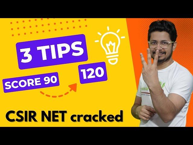 CSIR NET life science exam strategy to score maximum marks | 3 Tips to crack the exam by Shomu