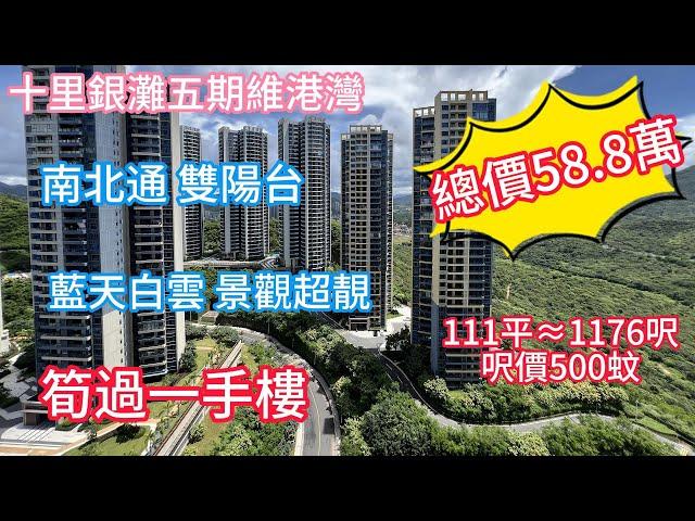 【十里銀灘維港灣】58.8萬買1176呎|大三房兩廳兩衛 雙陽台 南北通|業主血虧|#十里銀灘#大灣區退休#海景房