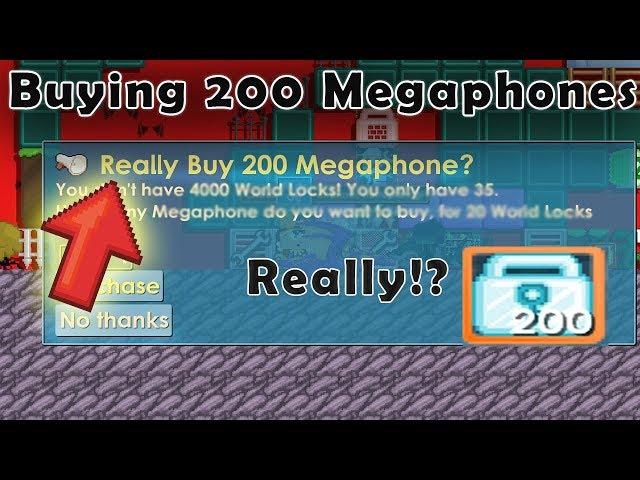 Growtopia - Buying 200 Megaphones