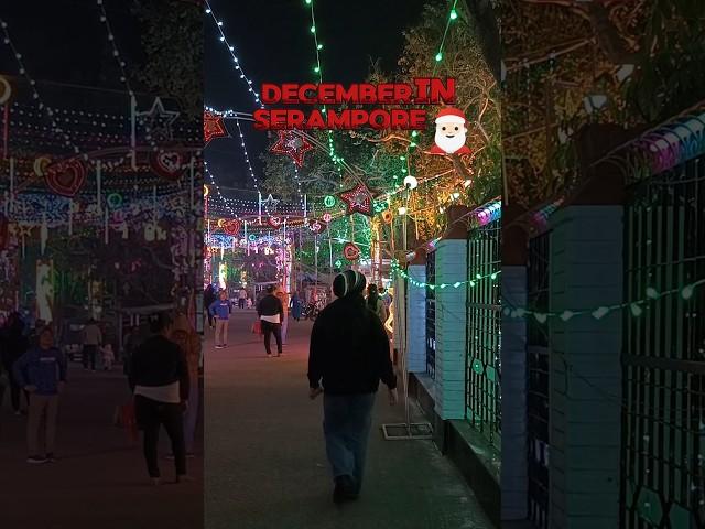 December in Serampore ️ #christmas #seramporeparkstreet #vlog #shorts #shortsfeed