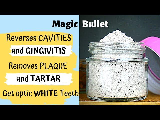 REVERSE CAVITIES AND GINGIVITIS, Remove Tartar and Plaque, Get Optic White Teeth | DIY Tooth powder