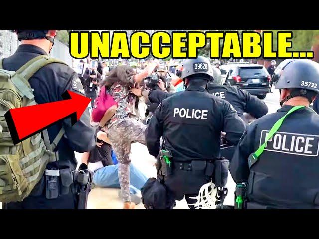 LAPD Cops Turn Peaceful Protests VIOLENT in Mere Seconds