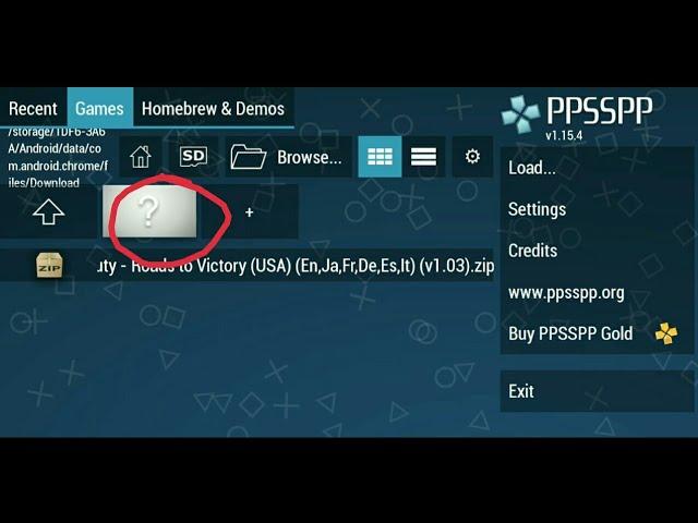 How to fix question mark problem in ppsspp