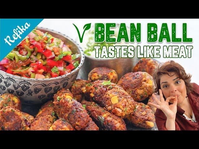 Refika’s Special Bean Ball Recipe  FEELS LIKE MEAT! —Vegetarian, Healthy, Tasty and Easy Meal Idea