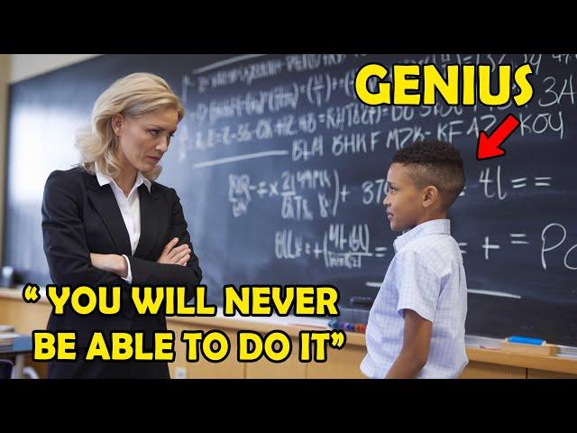 Teacher FORCES Student to Solve Complex Equation to MOCK Him, Unaware The Boy Has GENIUS IQ