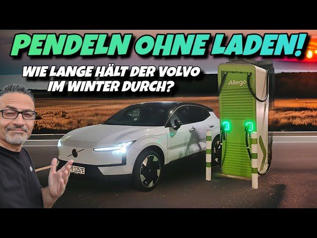 E Auto am Limit! Pendeln OHNE LADEN im Winter! Wieviele Tage hält der Akku vom Volvo EX30 im Winter?