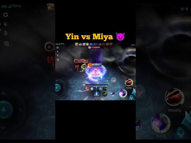 Yin vs Miya  #shorts #mlbb #mobilelegends