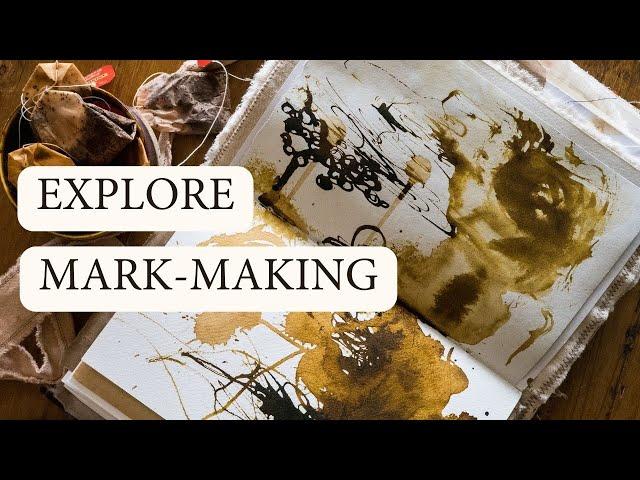 MARK-MAKING with no brushes allowed! - Day 3 (Creative Elements Challenge)