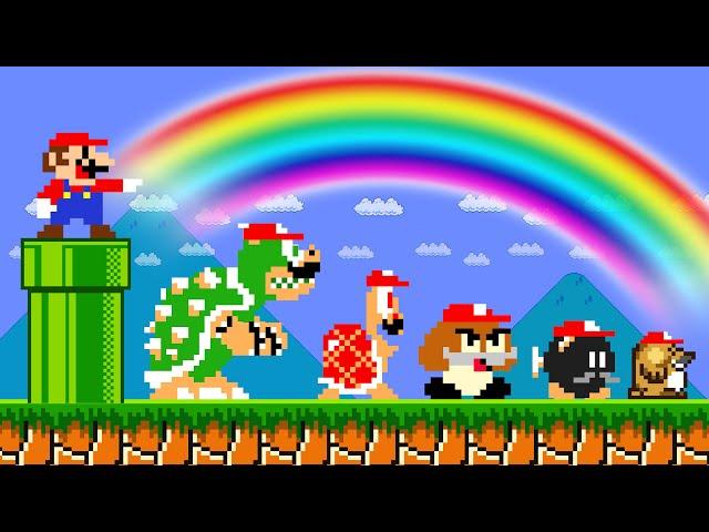 What If Super Mario Bros but Enemies Become Friends? | ADN MARIO GAME