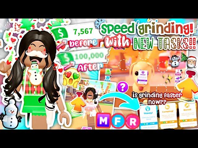 GRINDING WITH ADOPT ME NEW TASKS UPDATE! *IS IT 3x FASTER?* 