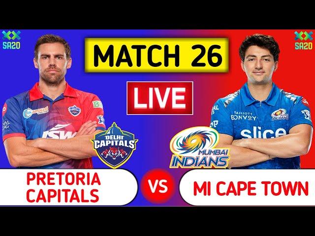 Pretoria Capitals Vs MI Cape Town Live | PC vs MICT | SA20 League