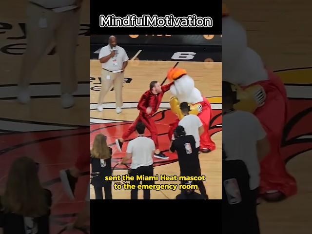 Conor McGregor sends Miami Heat mascot to ER!  #conormcgregor #miamiheat #mascot #youtubeshorts