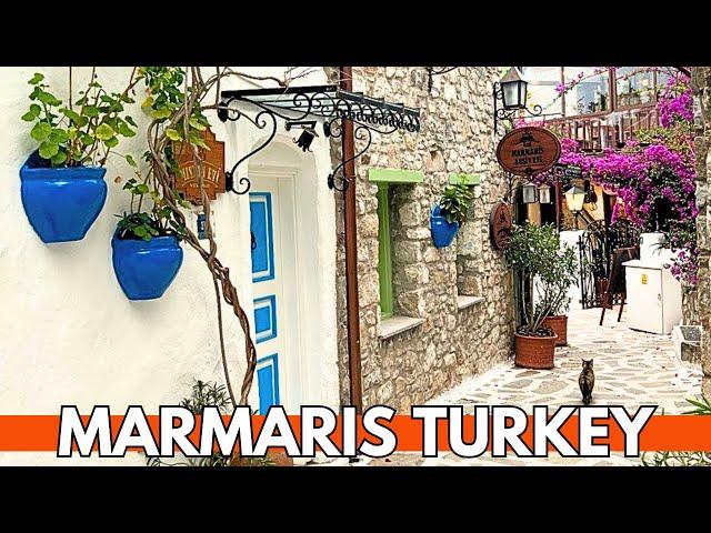 Marmaris Turkey 2023 Beautiful Colorful Old Town,Marina Walking Tour | 4K UHD 60FPS