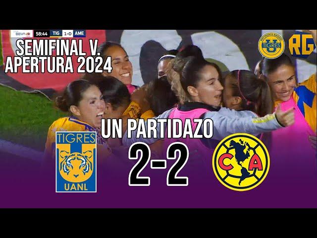 RESUMEN COMPLETO Tigres vs America 2-2 | Semifinal Vuelta 2024 | Liga Mx Femenil