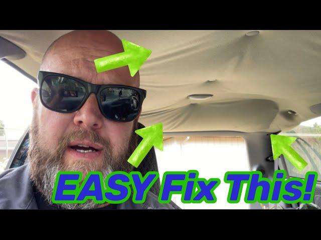 Saggy Headliner Hack Fix, focused on Dodge Caravan, Town & Country, Plymouth Voyager!