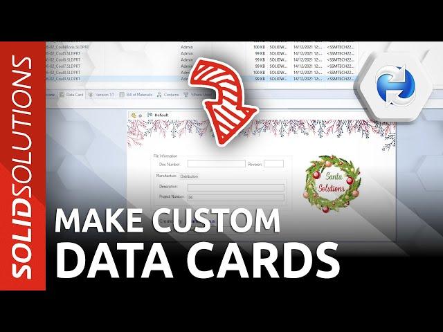 How to Customise SOLIDWORKS PDM Data Card | Beginner SOLIDWORKS Tutorial