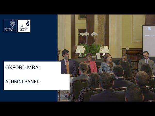 Oxford MBA alumni panel