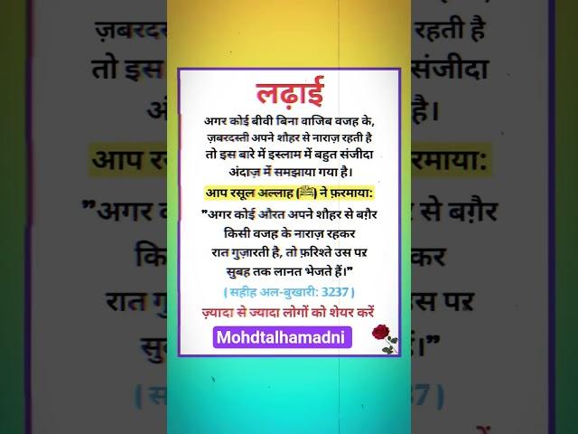 Miyan biwi Ki Ladai | #shortvideo | #motivation | #trending | #islamic |