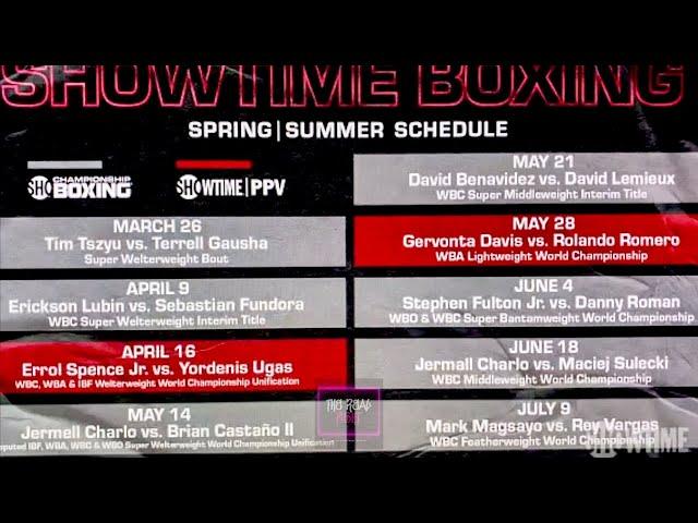 WATCH SHOWTIME's SPRING & SUMMER FULL BOXING SCHEDULE