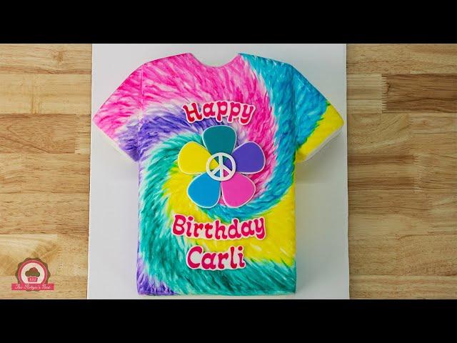 Tie-Dye T-Shirt Birthday Cake