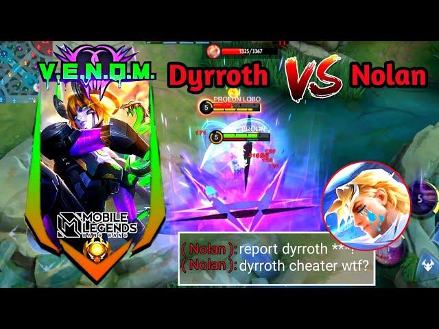Dyrroth Vs Nolan ( New Hero Nolan )  Build Top 1 Global Dyrroth ️️ Mobile Legends √