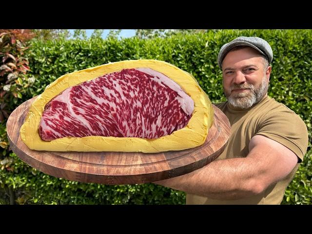 STEAK Wagyu Aged in Butter for 2 WEEKS: Grilling Steak on the Edge of a Cliff!