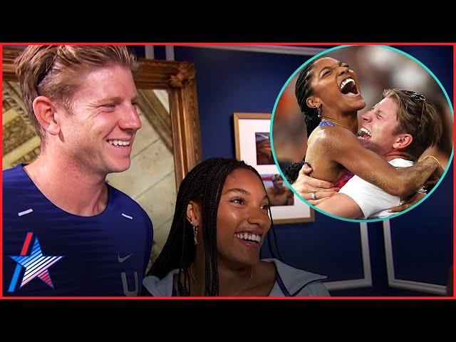 Tara Davis-Woodhall & Hunter Woodhall BEAM Over Viral Paris Olympics Hug