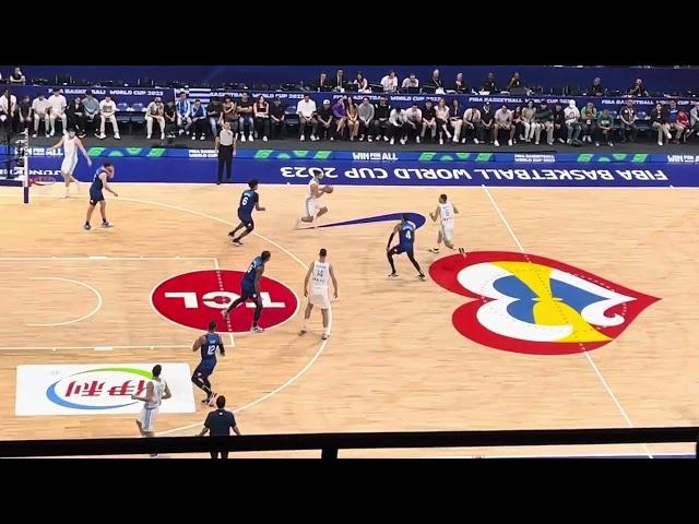 USA vs Greece 2Q: Giannoulis Larentzakis' Awkward Pull-Up Jumper from Dimitris Moraitis Assist