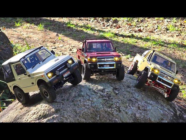 1/12 scale WPL Jimny & MN82 LC79 team rock crawling #offroad #rccar #rc #toys #truck