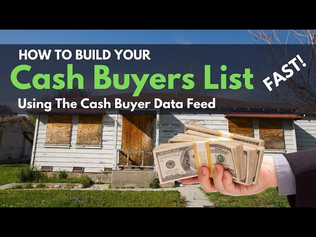 How to Build A Cash Buyers List FAST  | Cash Buyer Data Feed Review