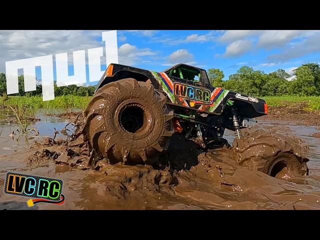 RC Monster Truck vs. MUD! | Losi LMT With JConcepts Fling King Tires