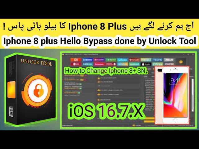 How to Bypass Iphone 8 plus Hello Screen | How to change iphone 8 + SN | 2024 | Unlock Tool