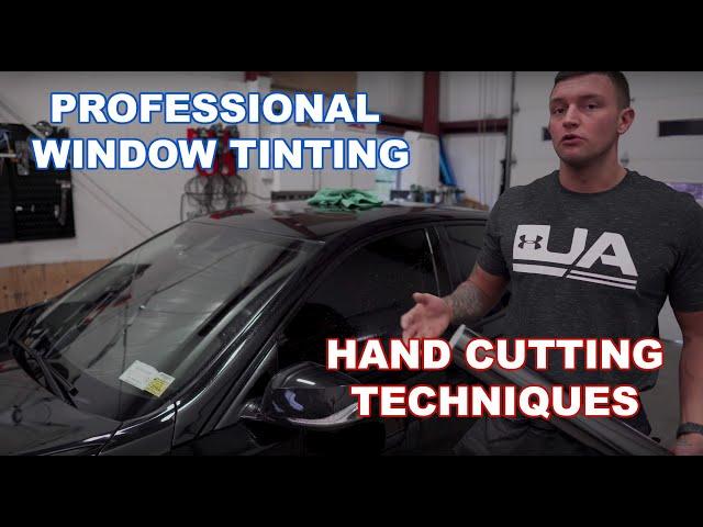 Professional Hand Cutting Techniques For Window Tinting - 2017 Infiniti Q50 Red Sport