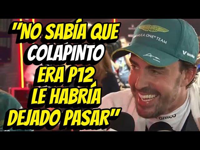 ENTREVISTA FERNANDO ALONSO POST CARRERA GP ITALIA 2024 - Fernando Alonso habla de Franco Colapinto