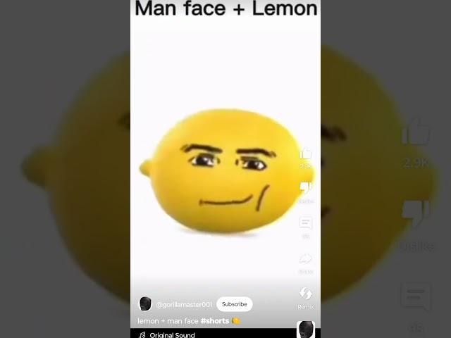 Man plus lemon (CREDITS TO @gorillamaster001)