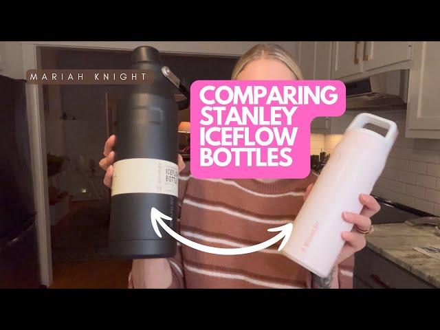 Comparing Stanley IceFlow Cap and Carry Bottle vs. Fast Flow Lid Bottle