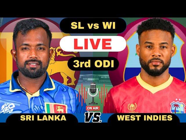 Live Sri Lanka vs West Indies, 3rd ODI Match | SL vs WI Live Match Score and Commentary 2024