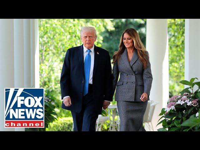 President Trump and Melania Trump attend a signing ceremony for the 'Take It Down' Act