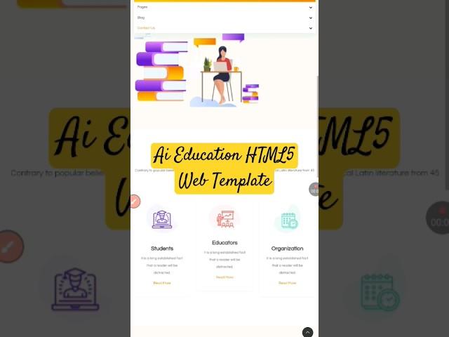 Education HTML5 Web Template #htmltemplate