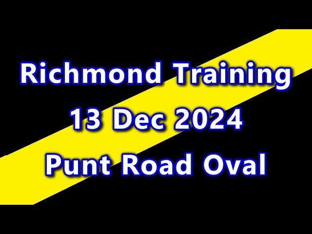 Richmond Tigers Training at Punt Road Oval on Friday 13 December 2024