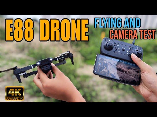 E88 4K Dual Camera Drone Flying | E88 Drone Camera Test | E88 Pro Camera Drone Flying Test