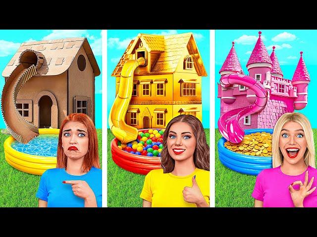 One Colored House Rich vs Broke vs Giga Rich | Crazy Challenge by Multi DO Smile