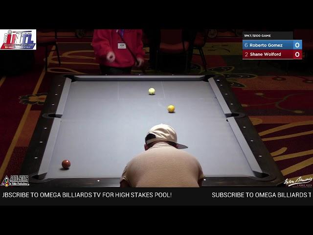 Roberto Gomez vs Shane Wolford - One Pocket - $100/Game