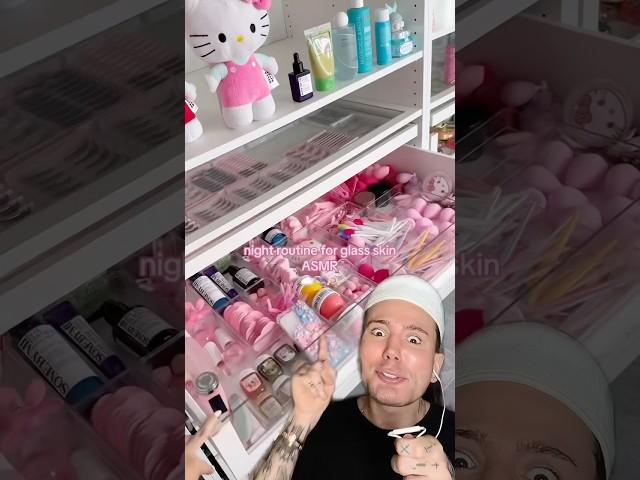 ASMR GLASS SKIN NIGHT ROUTINE! #skincareroutine #skincaretips #skincare #asmrvideos