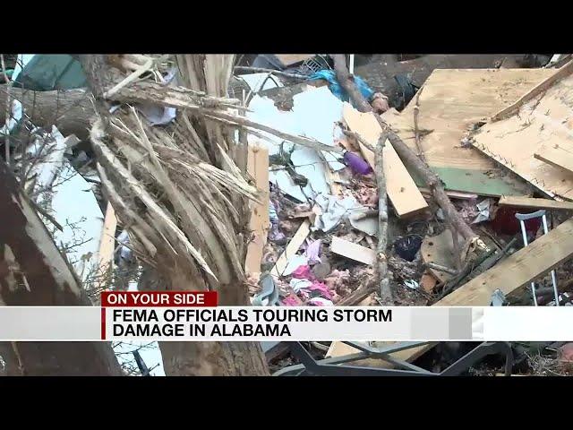 FEMA officials touring storm damage in Alabama