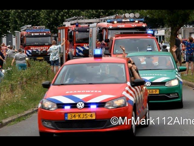 Grote optocht van Brandweer, Politie en Amerikaanse hulpdiensten voor 32ste Brandweerdag Almere!