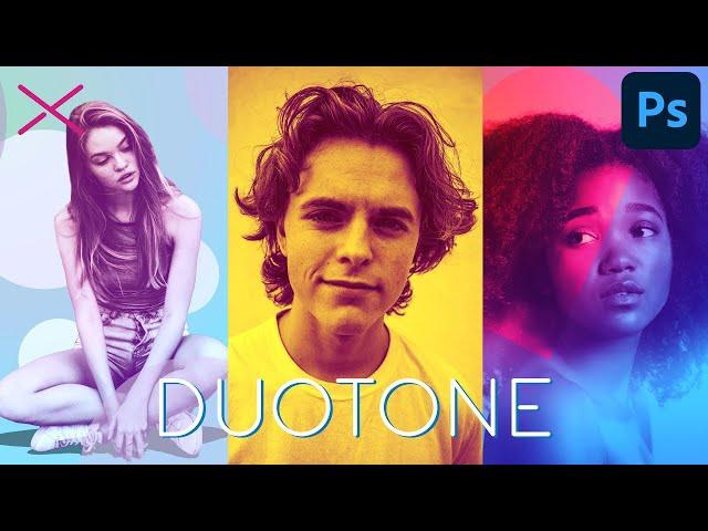 3 Easy DUOTONE Photo Effects | Photoshop CC Tutorial