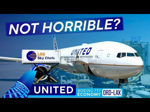 *ALMOST* Pleasant! · UNITED AIRLINES Economy Class 777  Chicago to Los Angeles《 The US Series 》