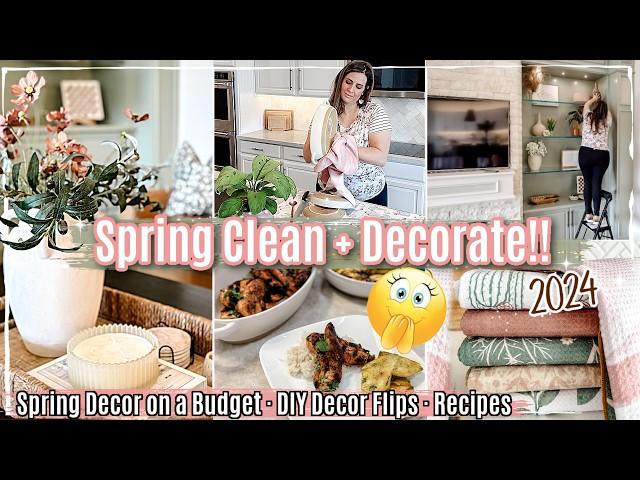 BUDGET SPRING CLEAN & DECORATE WITH ME 2024 / AESTHETIC SPRING DECORATING IDEAS