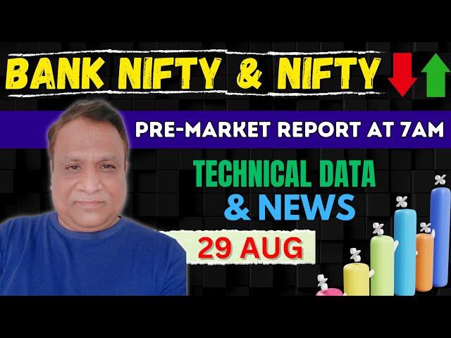 Nifty, Bank Nifty Technical / Data,  Pre- Market Update at 7 am,    29 -Aug -2024